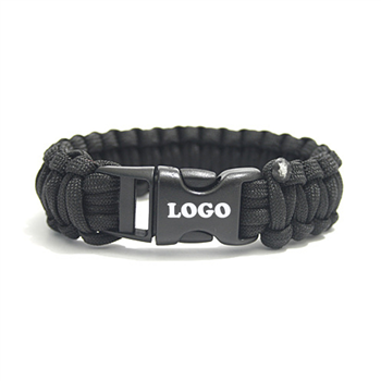 Survival Paracord Bracelet with Logo Badge