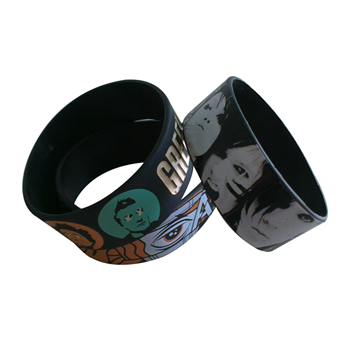 Full Color Wide Silicone Bracelet