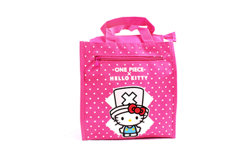 Zippered Tote with Front and Side Pockets