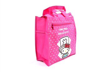 Zippered Tote with Front and Side Pockets