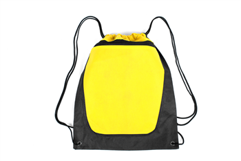 Two-Tone Custom Drawstring Backpack with Zipper