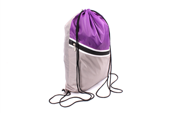 Two-Tone Custom Drawstring Backpack with Zip Pocket