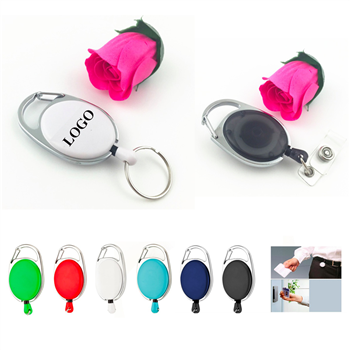 Retractable Badge Reel with Carabiner Clip