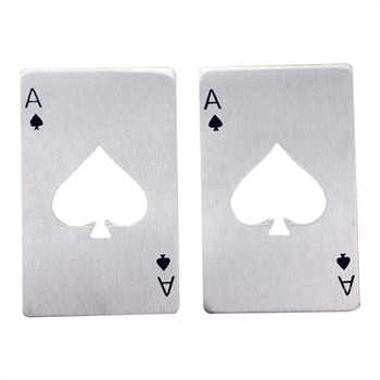 Ace of Spades Stainless Steel Bottle Opener