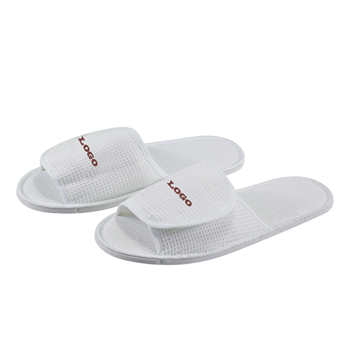 Waffle Velcro Open Toe Slippers