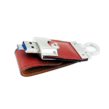 32GB OTG USB Flash Drive – Leather Key Style