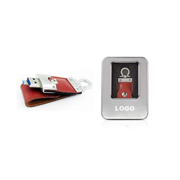 8GB OTG USB Flash Drive – Leather Key Style