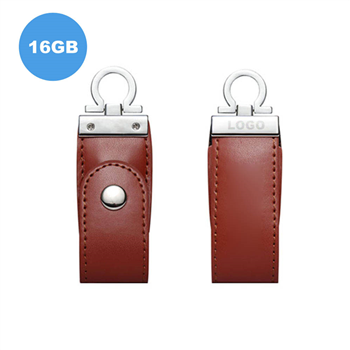 16GB OTG USB Flash Drive – Leather Key Style