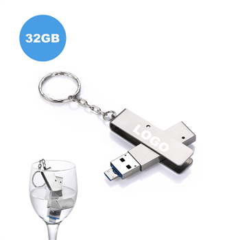 32GB OTG USB Flash Drive with Dual Connector