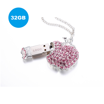Apple Jewelry Necklace with 32GB USB 2.0 Flash Drive
