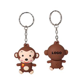Monkey Shaped USB Flash Drive with Keychain