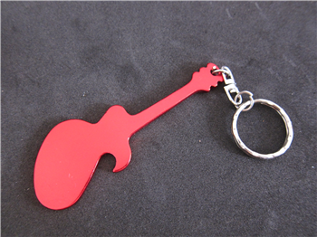 Guitar Shape Aluminum Bottle Opener Keychain