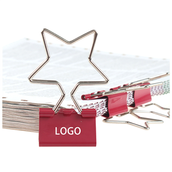 Star-Shaped Metal Binder Clips