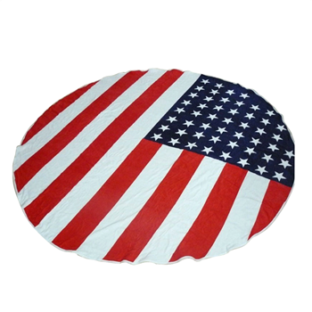 60" Round Polyester Beach Towel