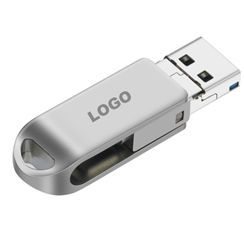 64G 3-in-1 USB Flash Drive with Type-C & Micro-USB Ports