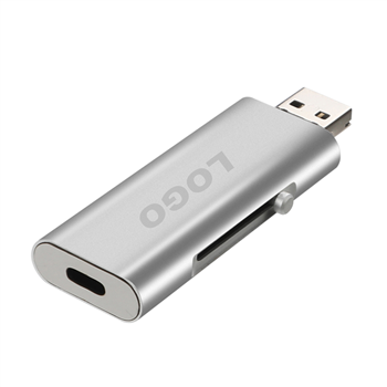 64G 3-in-1 USB Flash Drive with Type-C & Micro-USB