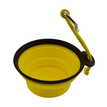 Small Collapsible TPE Pet Bowl with Hanger and Carabiner