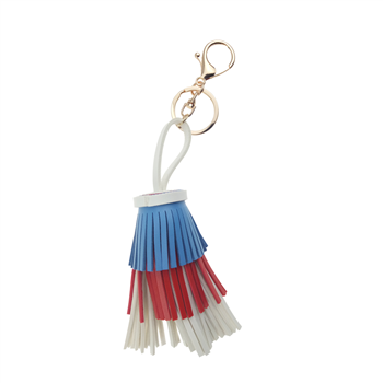 Triple Tassel PU Key Chain