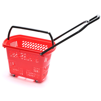 Double Handle Rolling Shopping Basket