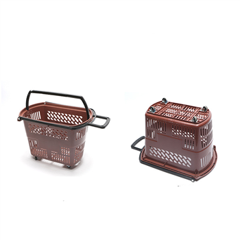 Double Handle Rolling Shopping Basket