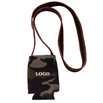 Budget Folding Custom Can Cooler with Lanyard