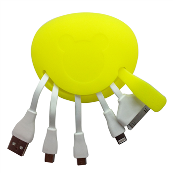 Silicone Smile 5-in-1 Charging Adapter
