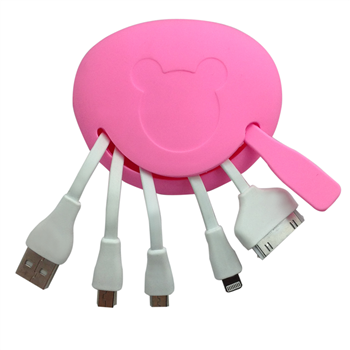 Silicone Smile 5-in-1 Charging Adapter