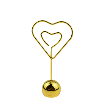 Heart Shaped Stainless Steel Menu Clip