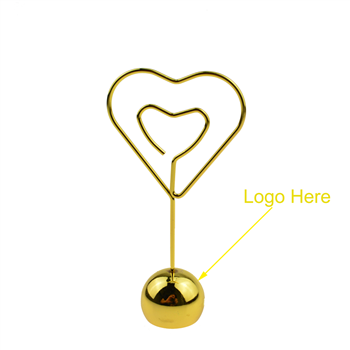 Heart Shaped Stainless Steel Menu Clip