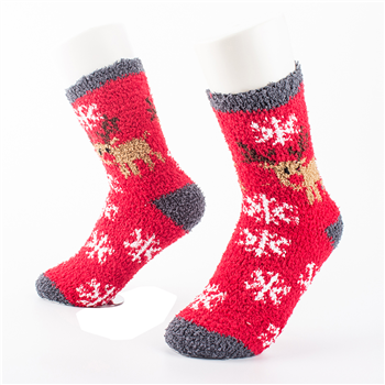 Coral Fleece Christmas Socks
