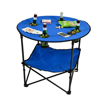 Outdoor Folding Table with Cup Holders