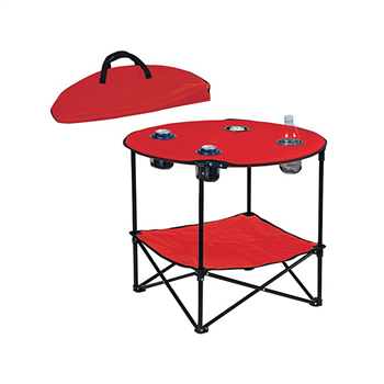 Outdoor Folding Table with Cup Holders