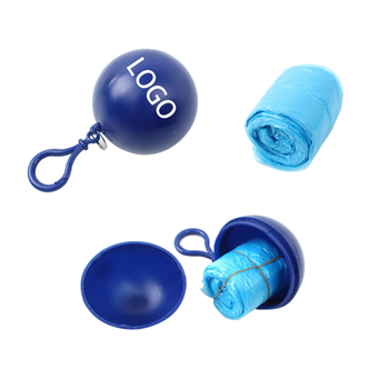 Disposable Portable Raincoat with Hooked Ball
