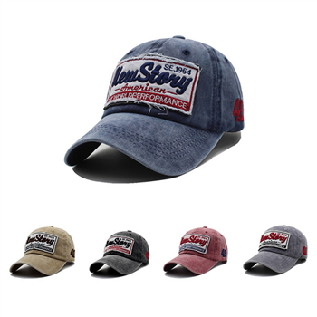 Washed Cotton Peaked Cap
