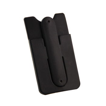 Silicone Stick-On Phone Wallet with Stand