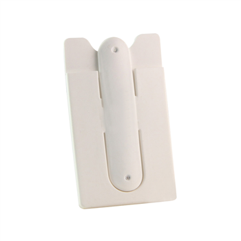 Silicone Stick-On Phone Wallet with Stand
