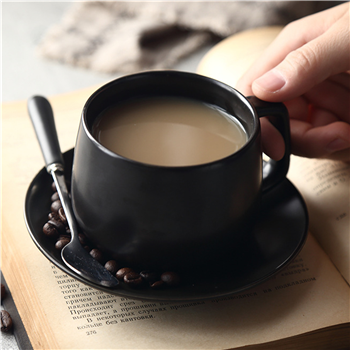 Ceramic Coffee Cup and Saucer Set