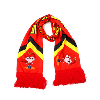 Double Jacquard Knit Fan Scarf