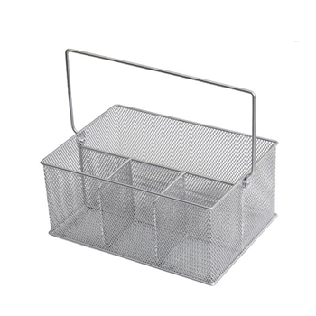 Multi-Compartment Metal Plate Basket
