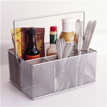 Multi-Compartment Metal Plate Basket