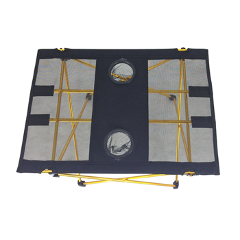 Portable Mesh Camping Table with Cup Holders
