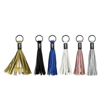 3-in-1 Data Cable Tassel Keychain