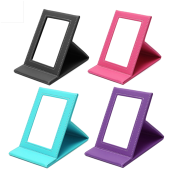 Foldable Leather Makeup Mirror