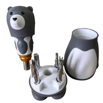 Bear-Shaped 6-in-1 Emergency Screwdriver
