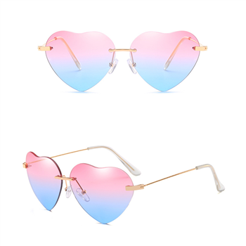 Vintage Heart-Shaped Aviator Sunglasses