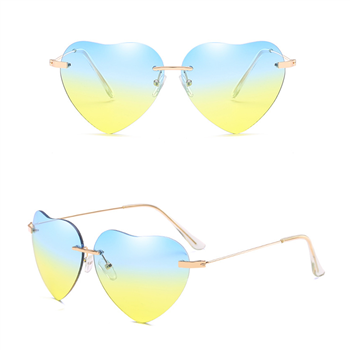 Vintage Heart-Shaped Aviator Sunglasses
