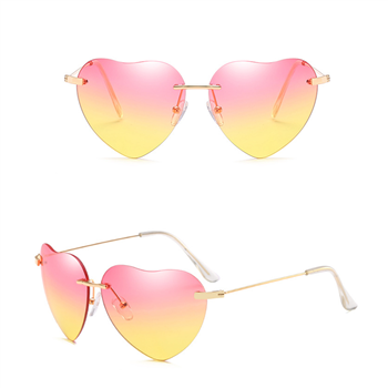 Vintage Heart-Shaped Aviator Sunglasses