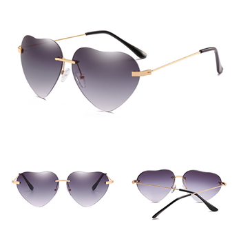 Vintage Heart-Shaped Aviator Sunglasses