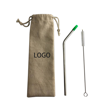 Reusable Stainless Steel Straw Set with Pouch