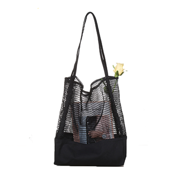 Fashion Mesh Canvas Tote Bag